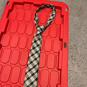 Covington Black and White with Green Plaid Tie